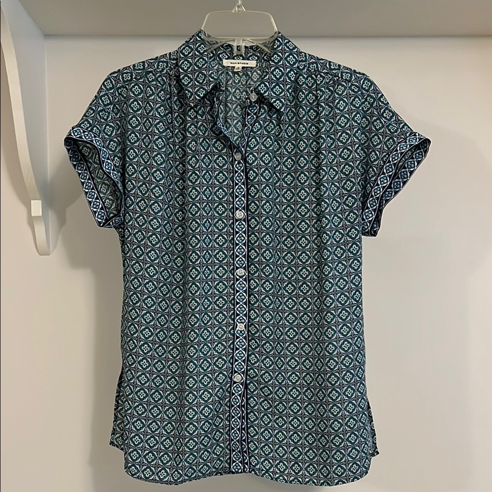 Max Studio Button Front Blouse